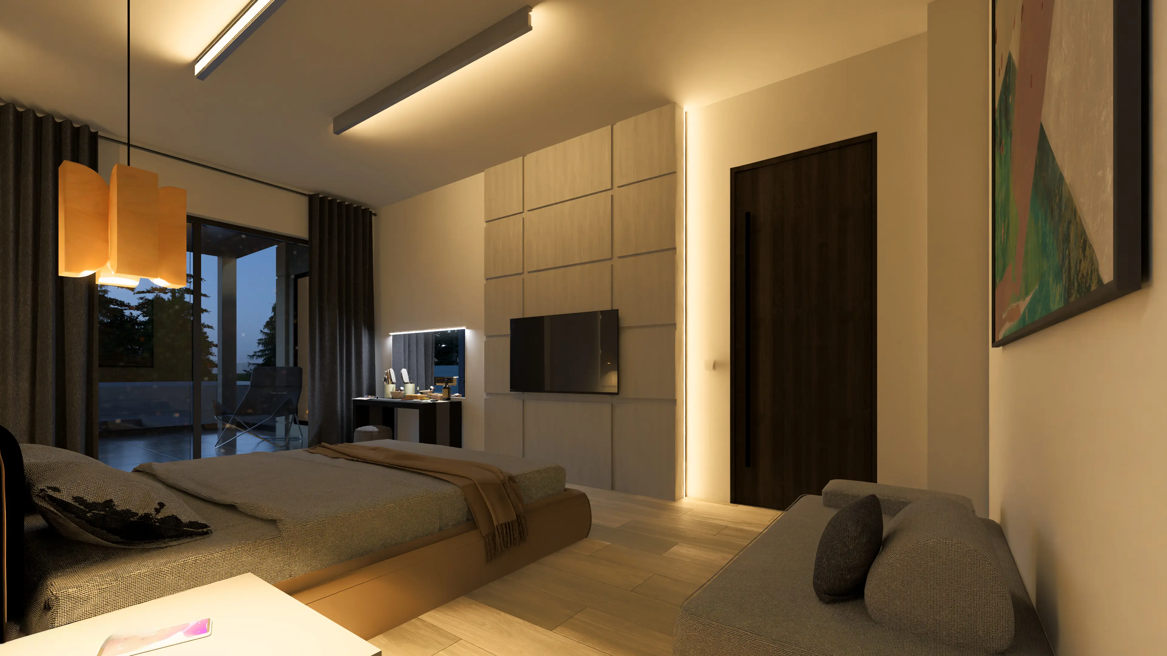 Serenita 1805 Modern İç Mekan Yatak Odası